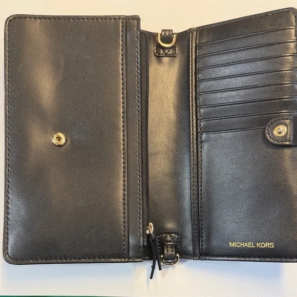 Michael Kors Animal Print and Black Clutch - Picture 4 of 16